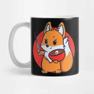 Fox Eating Ramen Mug